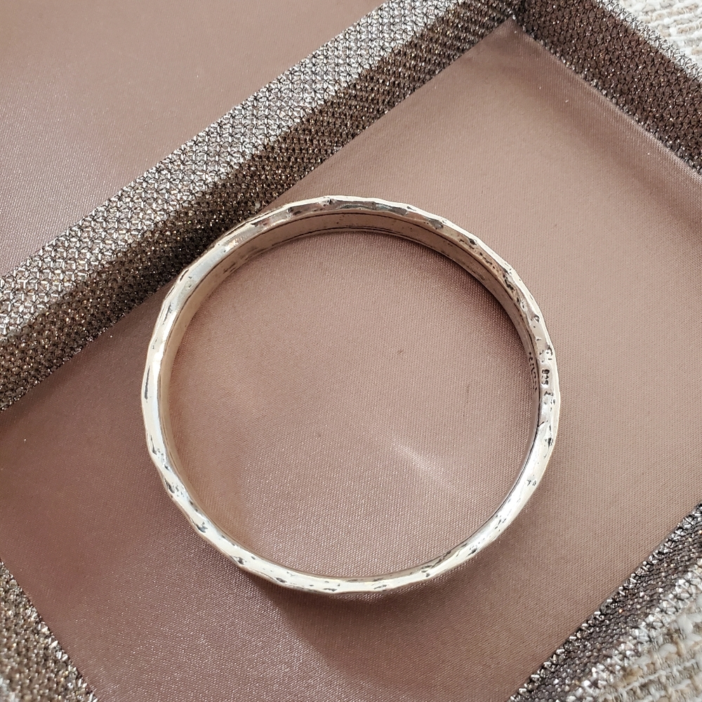 Isreal Sterling Silver Bangle - Picture 5 of 8
